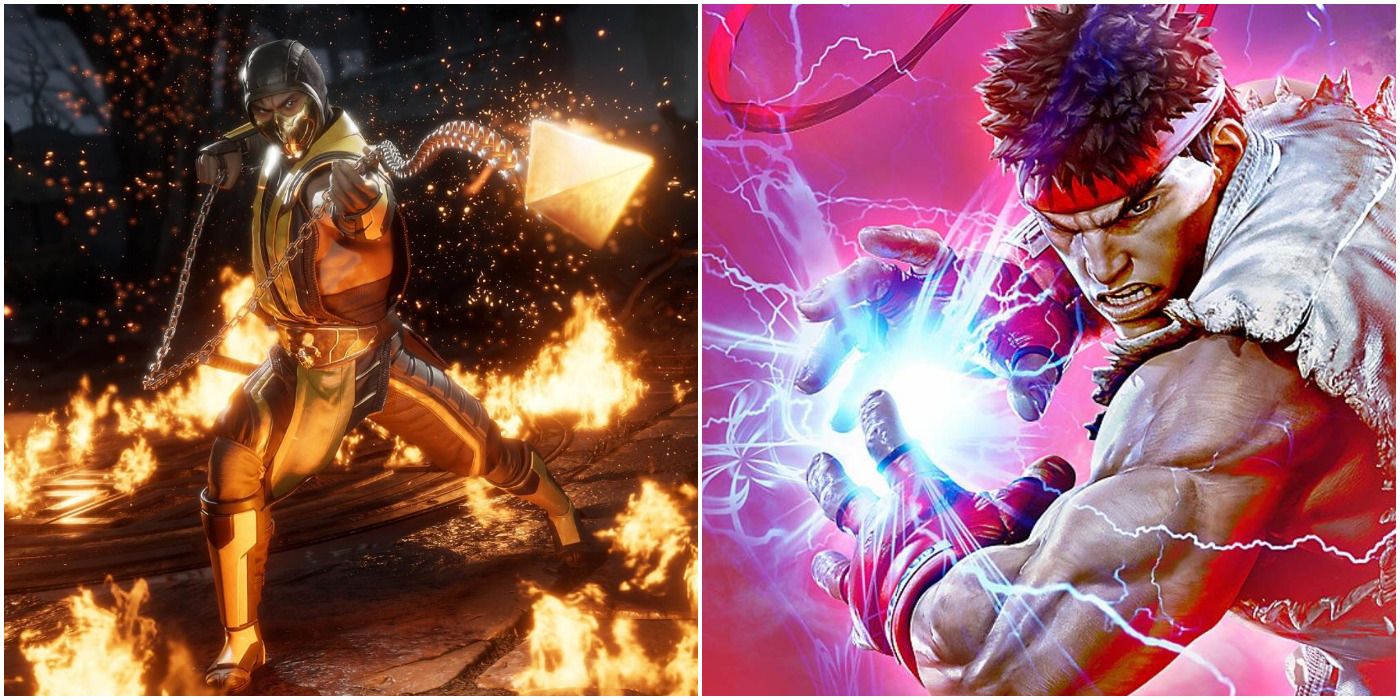 Mortal Kombat Movie Scorpion, And Street Fighter V Ryu Promo Art