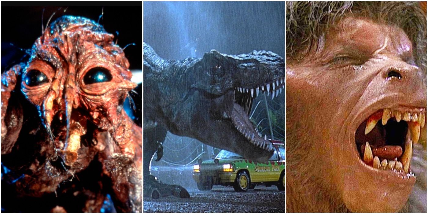 Movies Best Practical Effects The Fly Jurassic Park An American Werewolf In London Trio Header