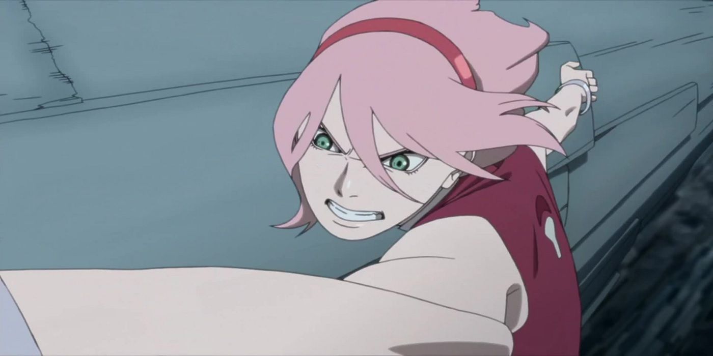 sakura showing off her strength naruto