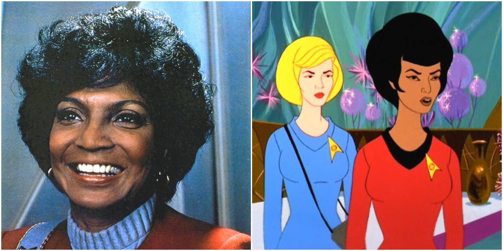 Nichelle Nichols as Uhura in the TOS films and animated show