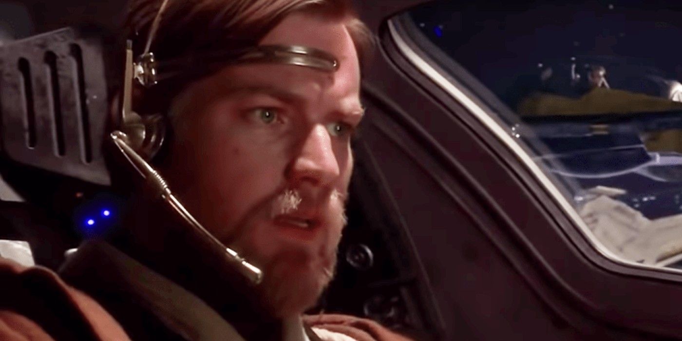 Obi Wan Flying in Revenge of the Sith