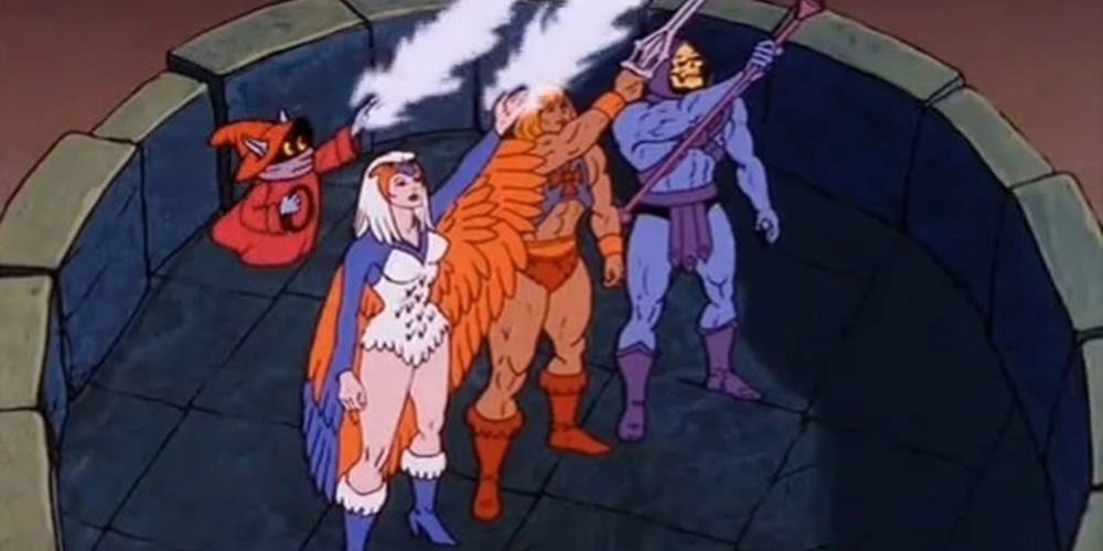 Orko, Sorceress, He-Man, Skeletor