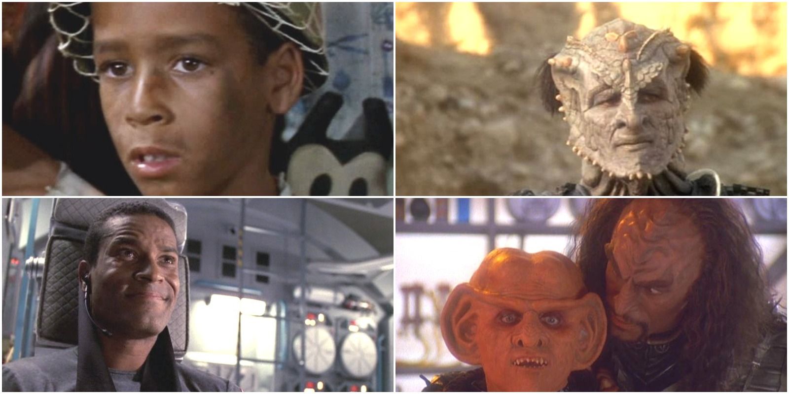 Phil Morris as different aliens in DS9, TOS, and Voyager