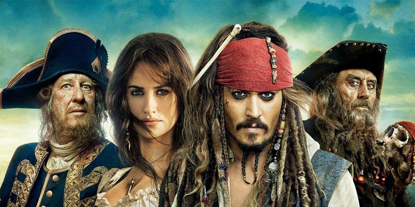 Captain Jack Sparrow and the cast of Pirates of the Caribbean: On Stranger Tides