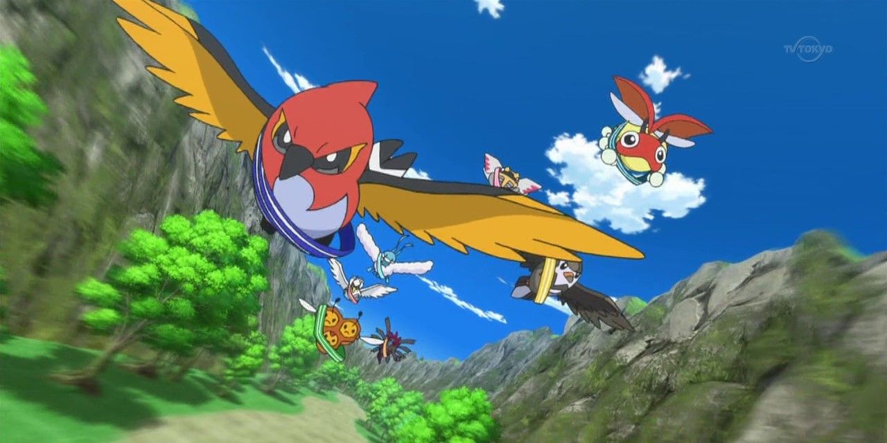 Pokemon Kalos Sky Relay Race Fletchinder Noibat Hawlucha