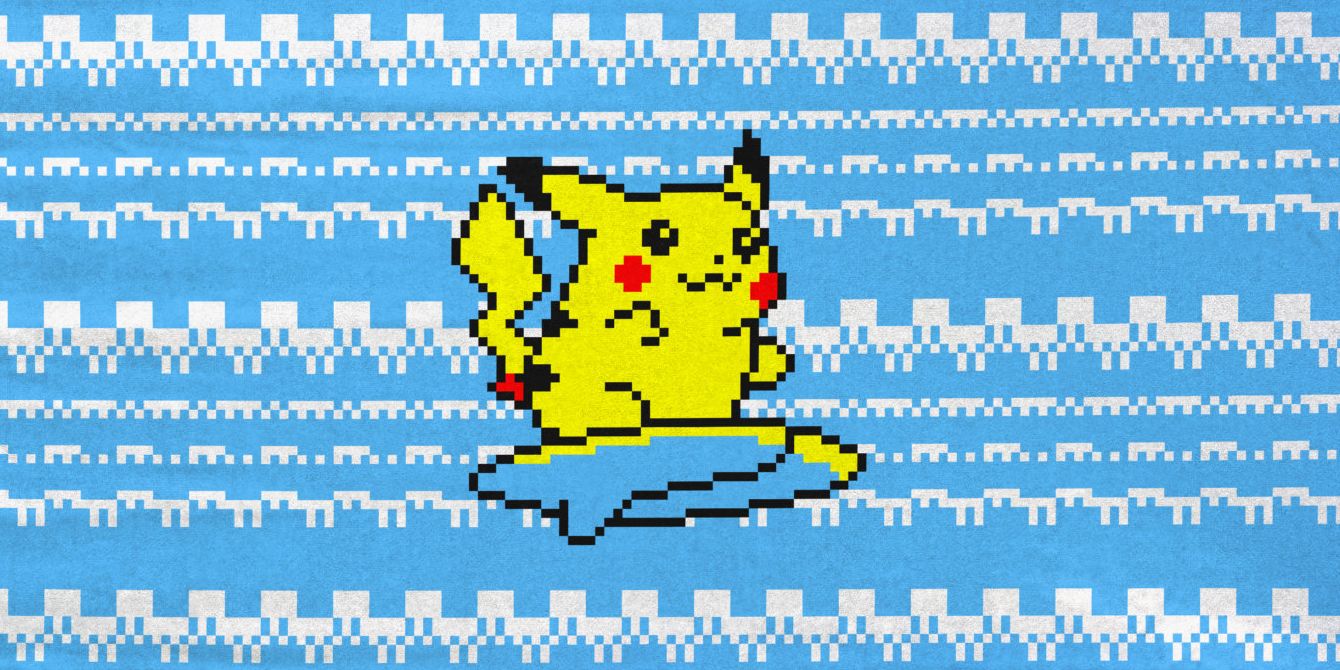 Surfing Pikachu in the Pokemon Yellow intro