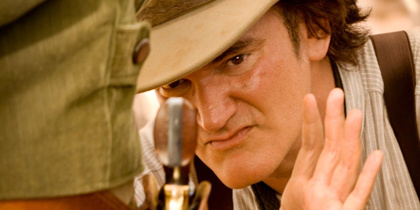 Quentin Tarantino on the Django Unchained set