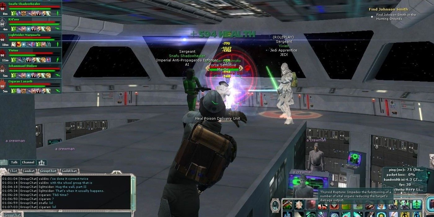 Screenshot from the Star Wars Galaxies MMORPG