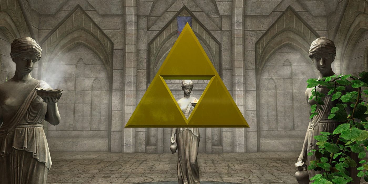 A Triforce de um Mod de Elder Scrolls 5, chamado Relics of Hyrule.