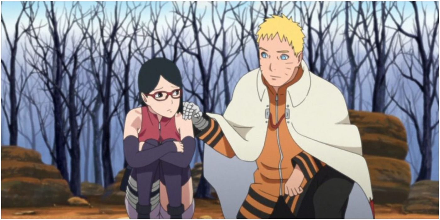 Naruto Comforting Sarada