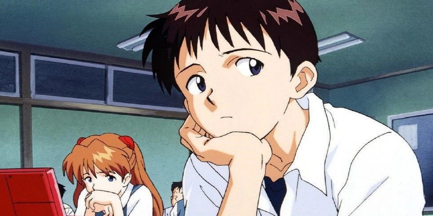 Shinji Daydreams In Class