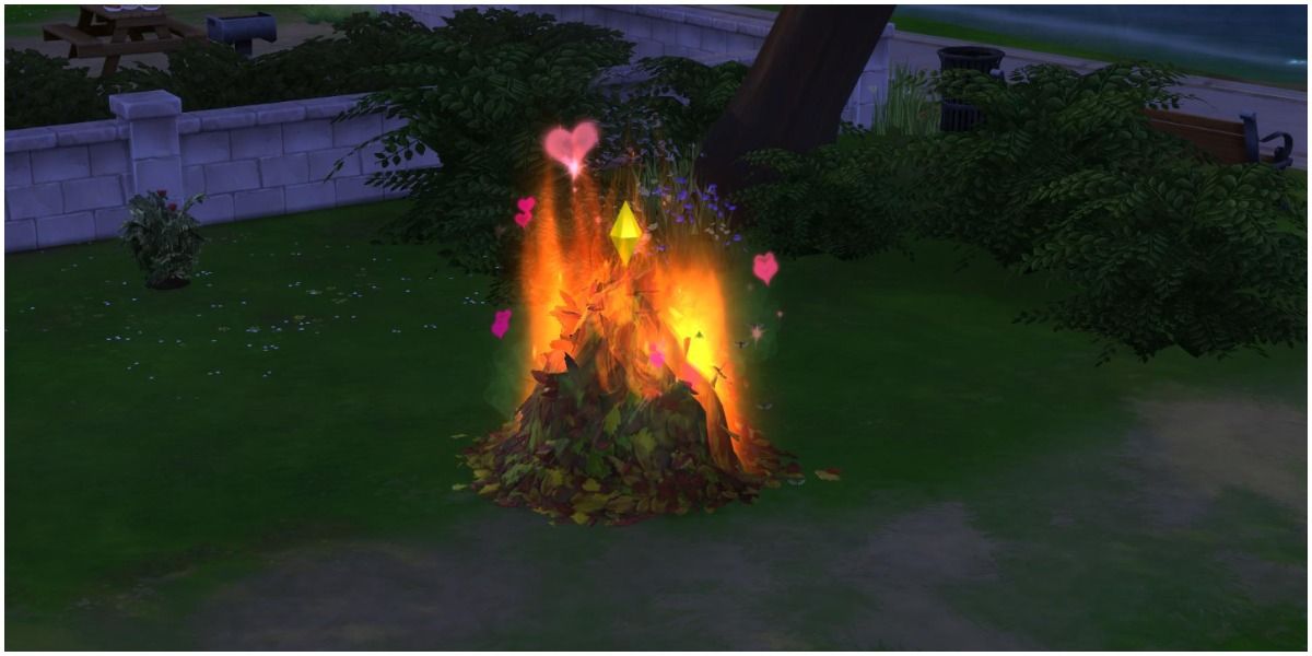 Sims 4 Burning Leaf Pile Woohoo