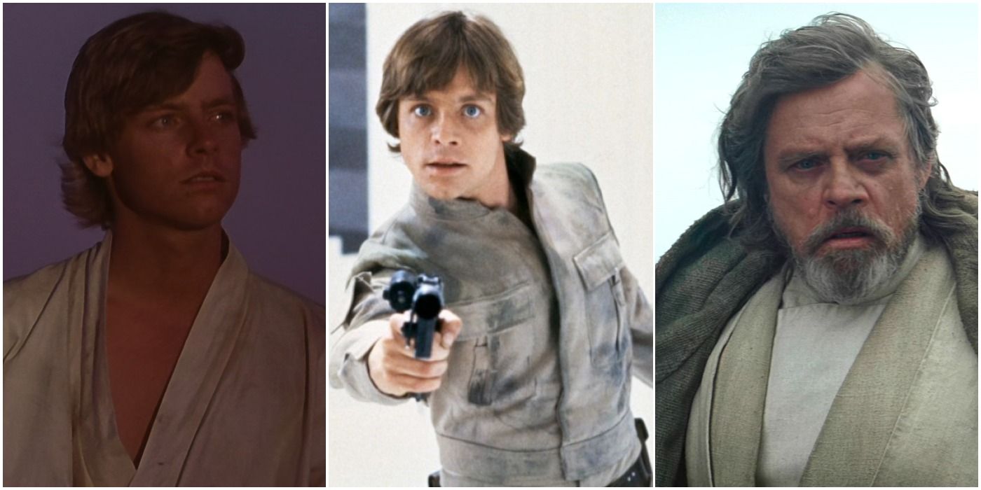 Collage of Luke Skywalker young and old