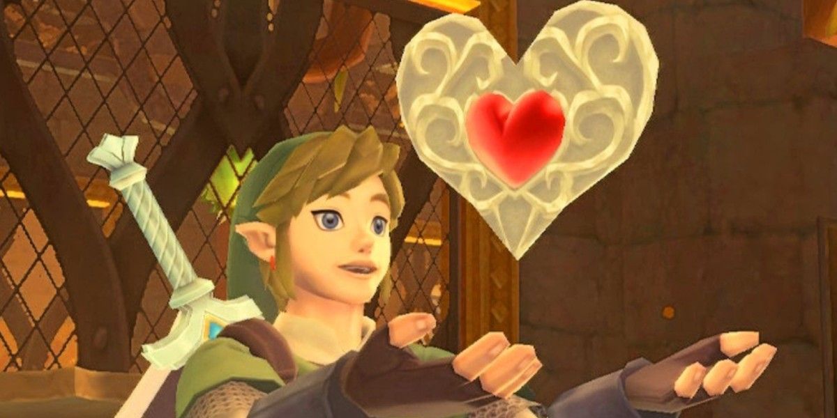 Legend of Zelda Skyward Sword Link with a Piece of Heart