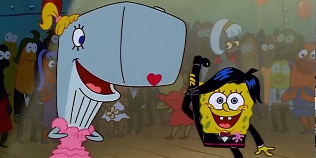 Spongebob &amp; Pearl doing the sponge dance move