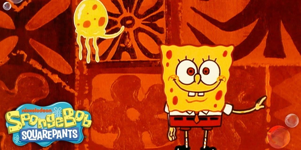 Spongebob dancing wil a jellyfish