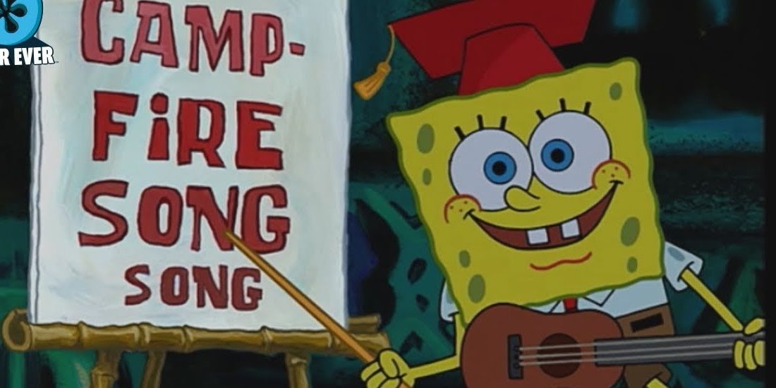 Spongebob singing the Campfire Song Song