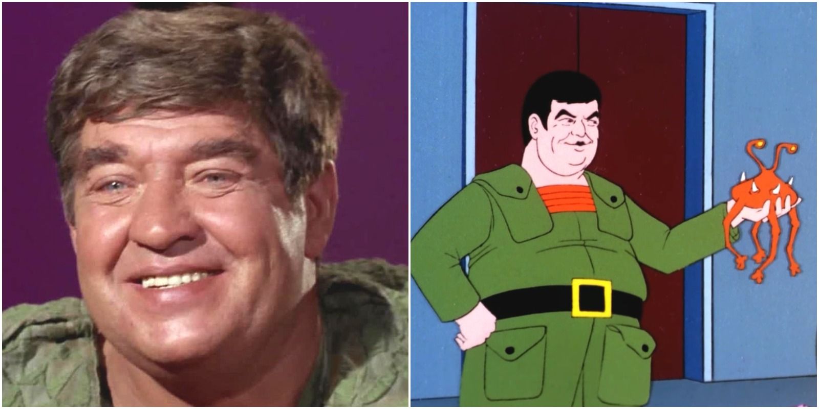 Stanley Adams physically portraying Cyrano Jones and Voicing him in TOS and the animated series