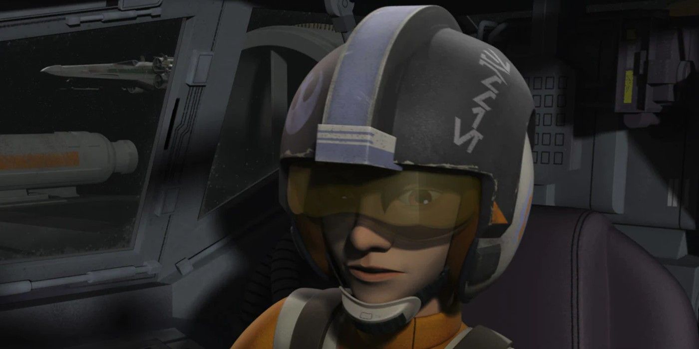 Star Wars Rebels' Pilot Mart Mattin in the cockpit of his fighter.