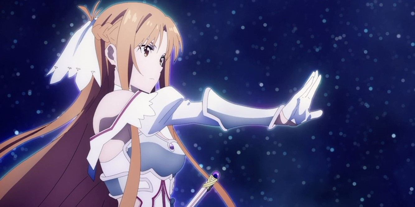 Asuna from Sword Art Online Activating Her Land-Moving Magic Powers
