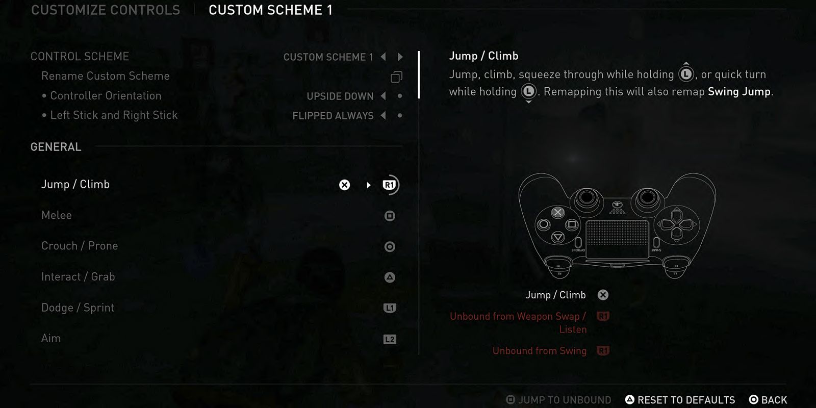 The Last of Us Part II Accessibility Menu
