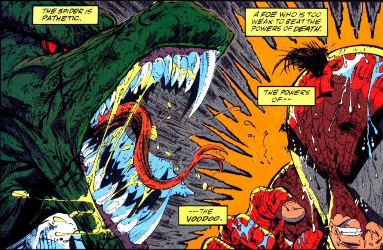 The Lizard and Spider-Man panel weird size