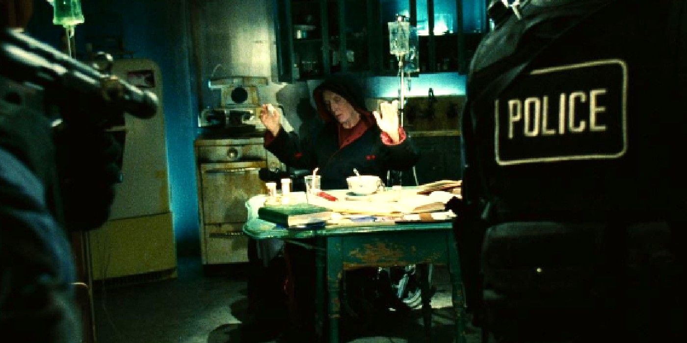 Jigsaw is apprehended by the police in Saw 3