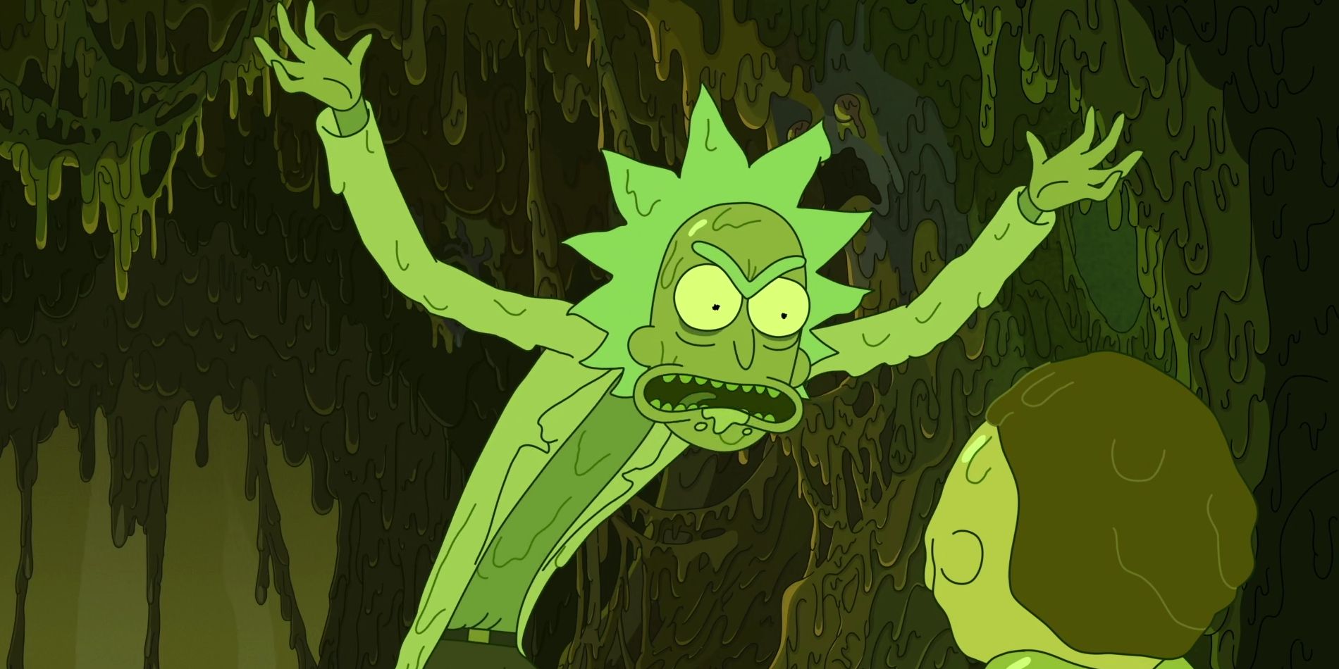 Toxic Rick scolds Morty in Rick & Morty.