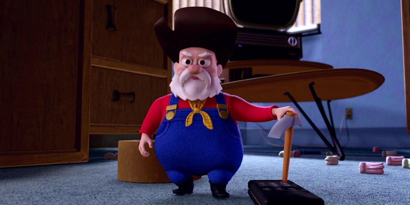 Toy Story 2 'sStinky Pete scowls ominously.