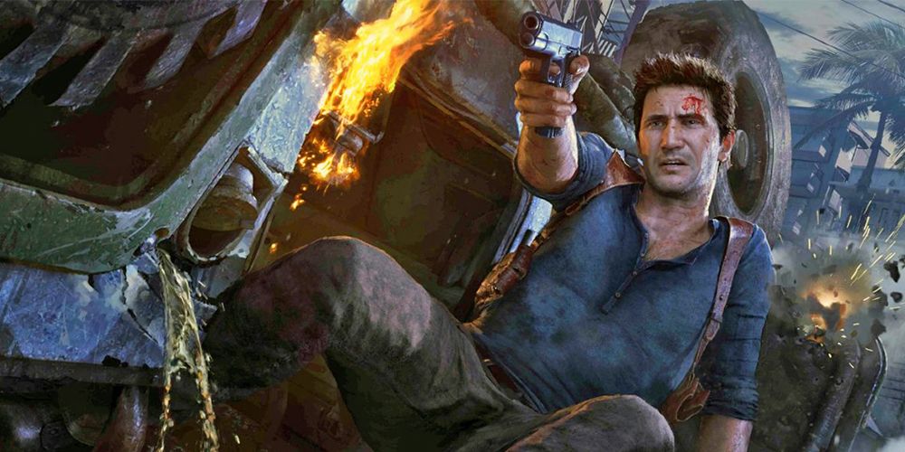 Nathan Drake is caught in a firefight