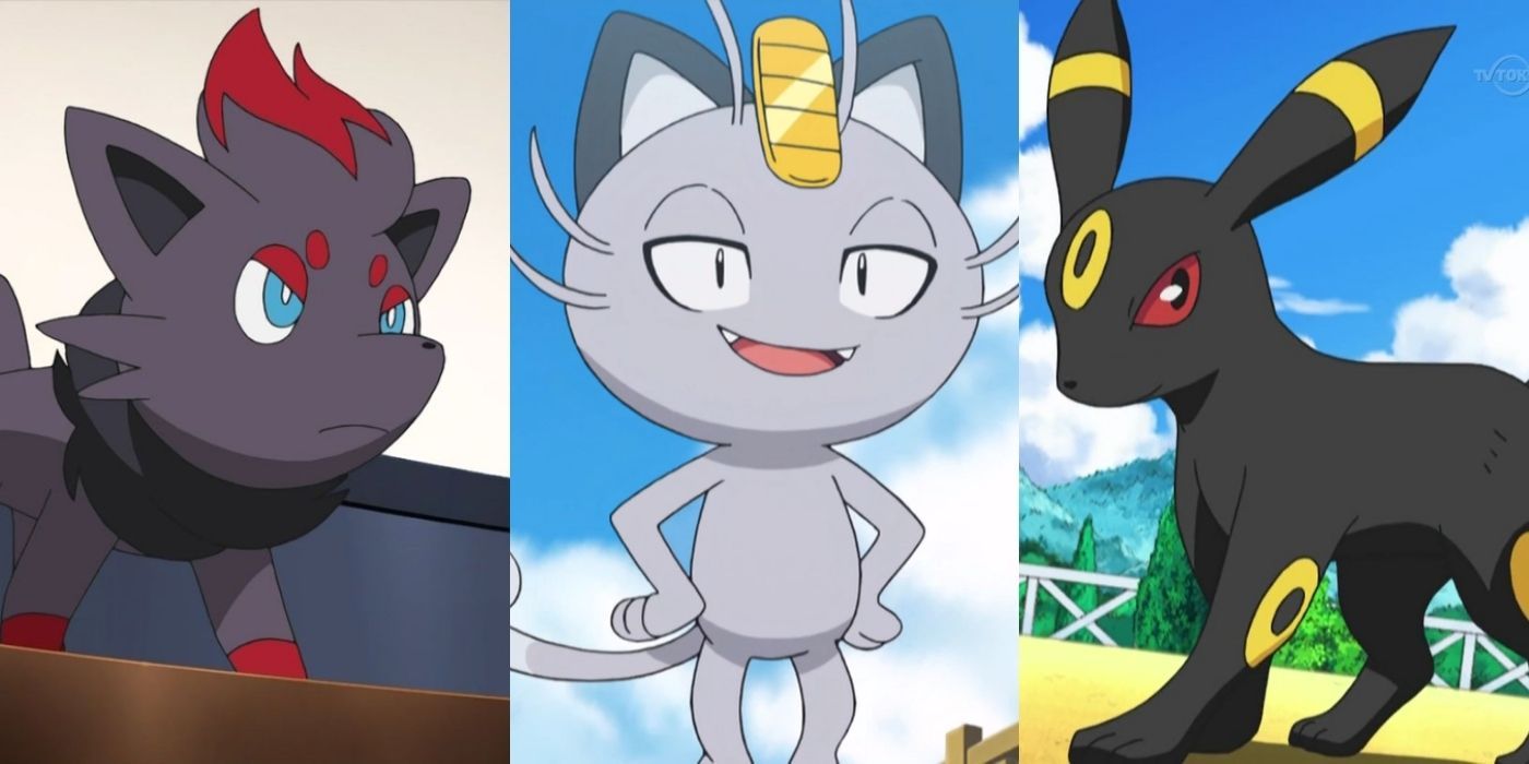 Zorua, Umbreon, Alolan Meowth-- pure dark-type ranked by strength