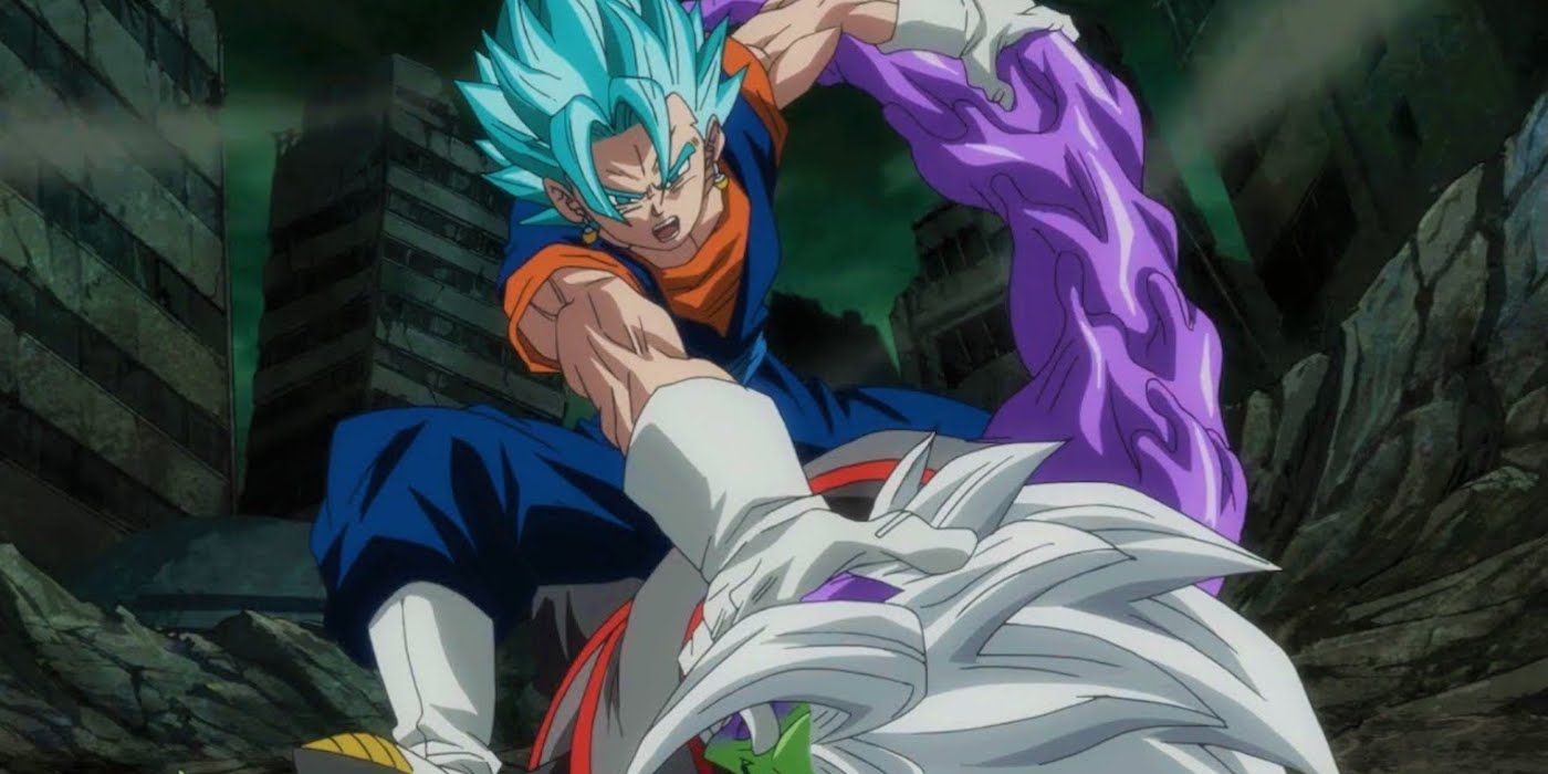 Vegito Blue overpowers Zamasu in Dragon Ball Super