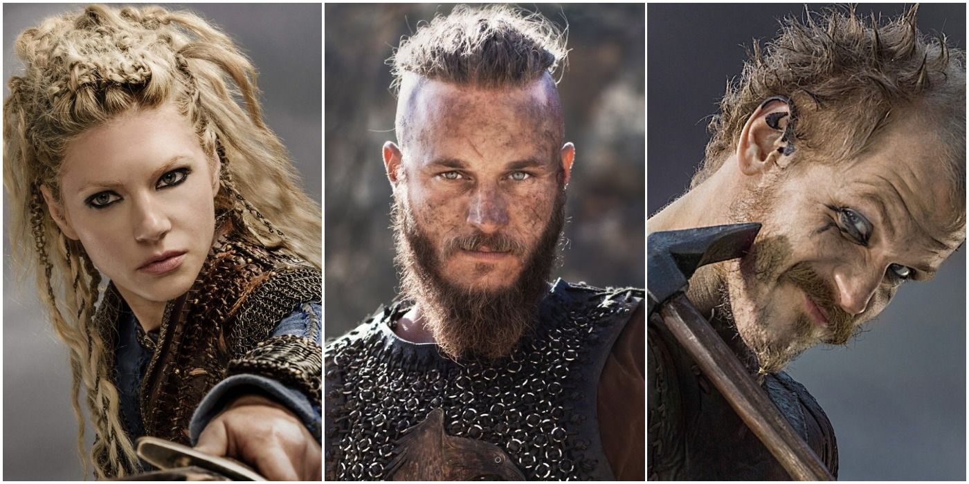 Vikings characters Lagertha Ragnar Floki