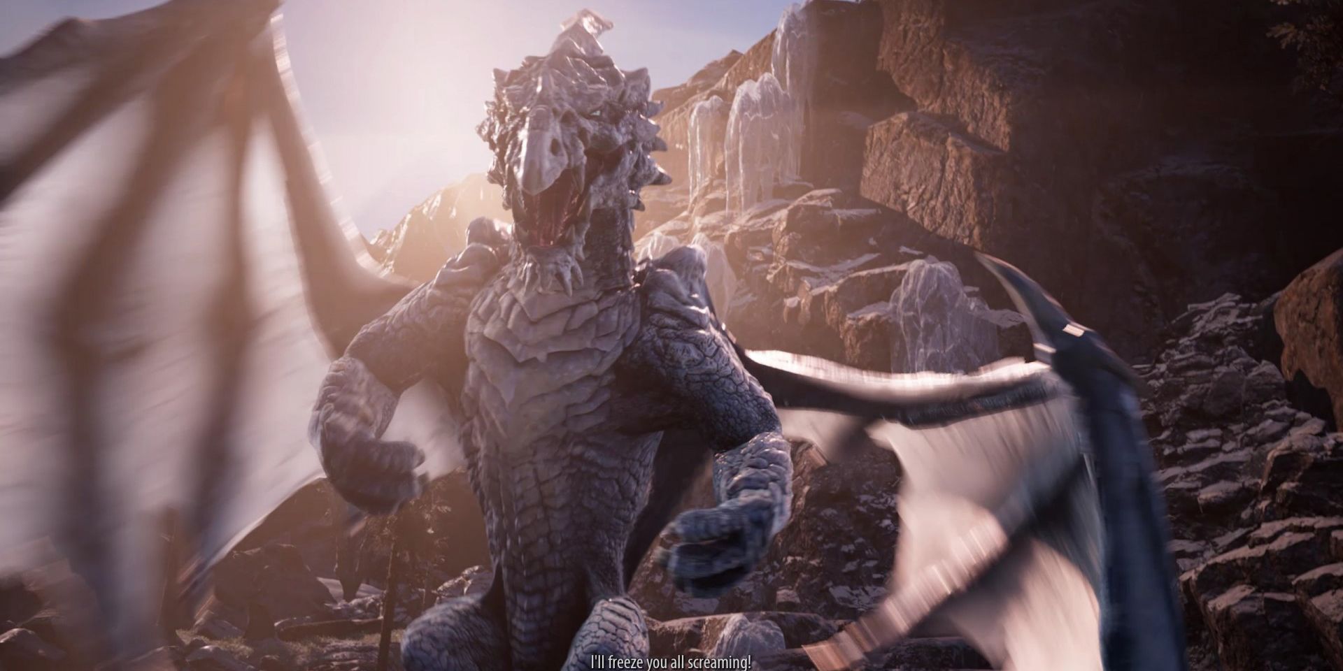 White Dragon in early cutscene