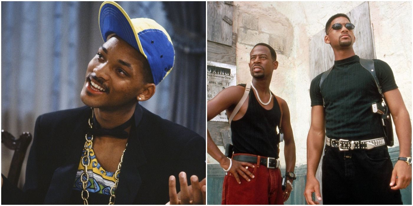Will Smith in the Fresh Prince of bel air and Bad Boys