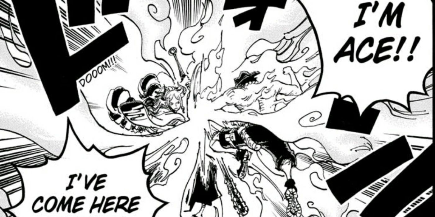 Yamato and Portgas D. Ace fighting in One Piece