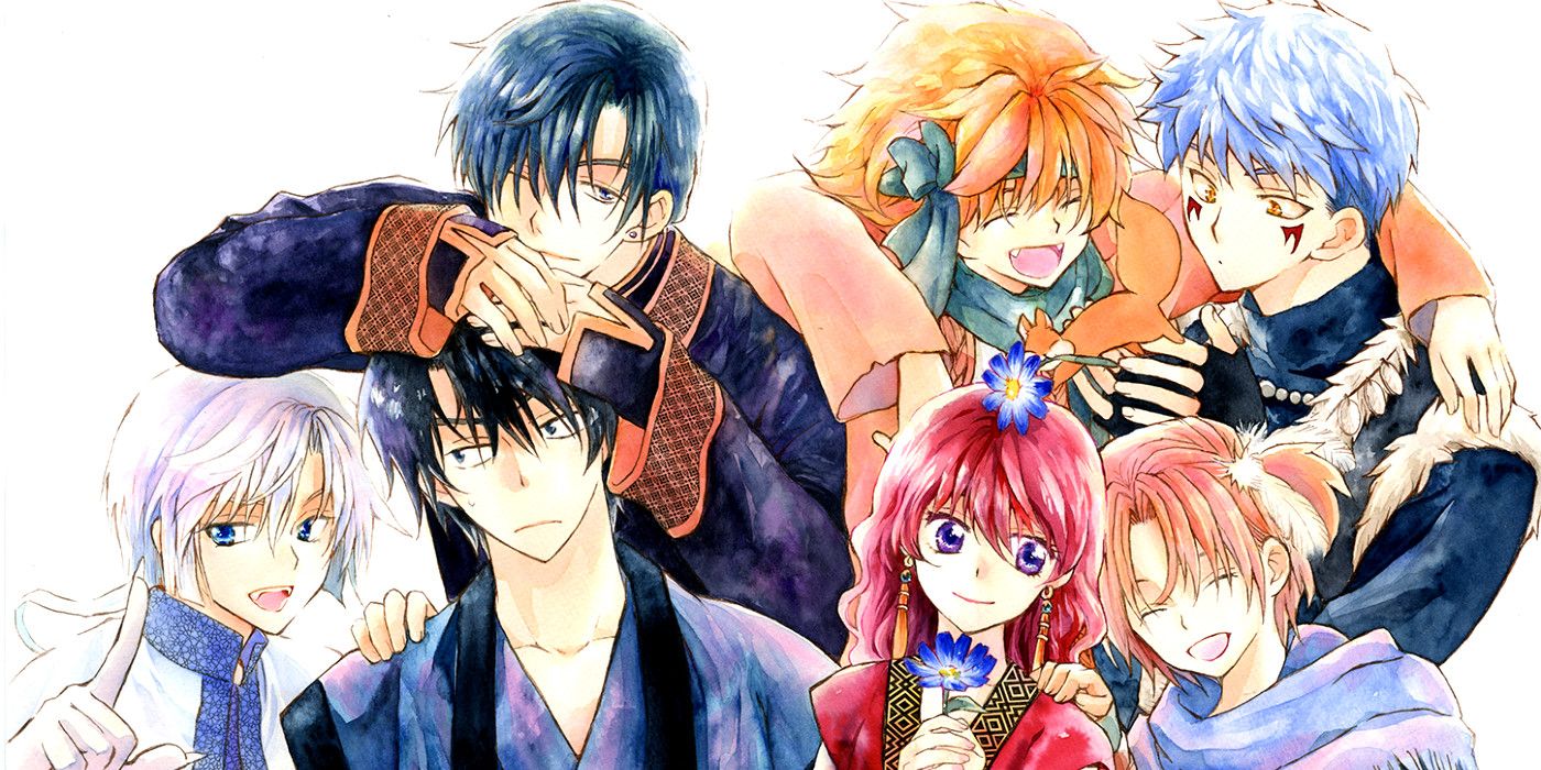 The main cast of Yona of the Dawn in the manga.