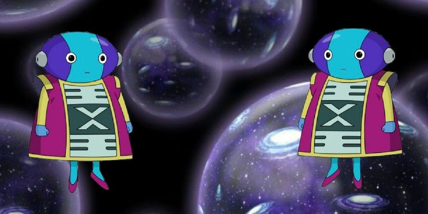 Zeno-Sama stands above the Dragon Ball universes