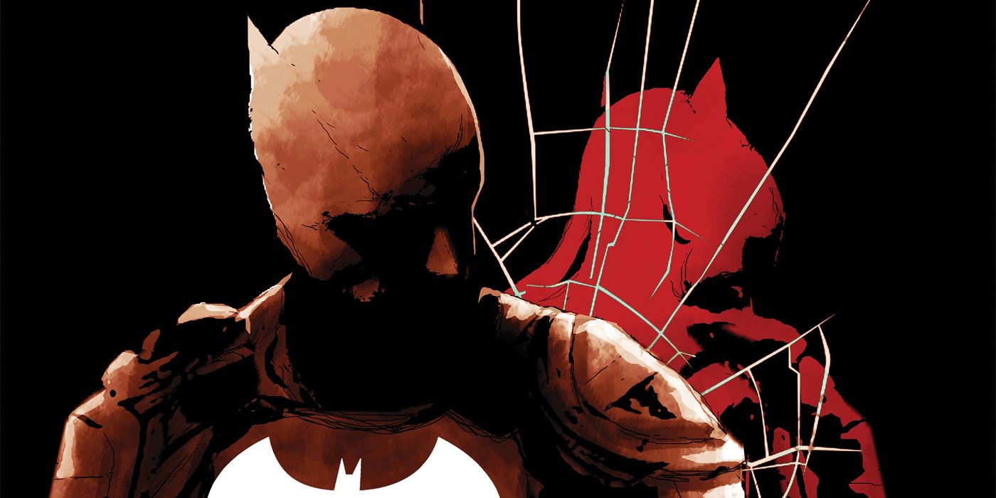 DC Black Label's Batman: The Imposter #1 with his red reflection in a cracked mirror
