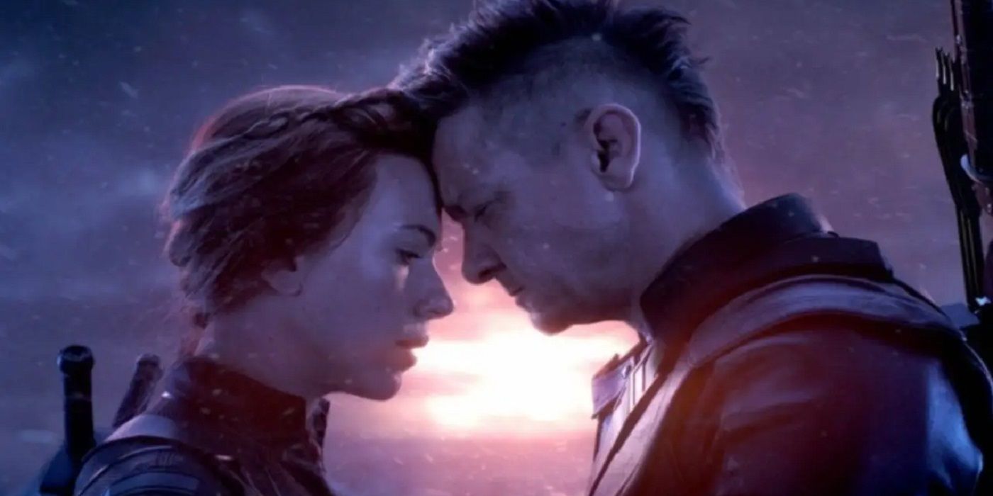 Clint and Natasha on Vormir during Endgame
