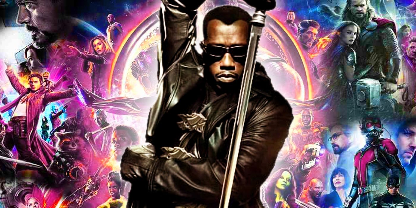 blade in front of marvel cinematic universe