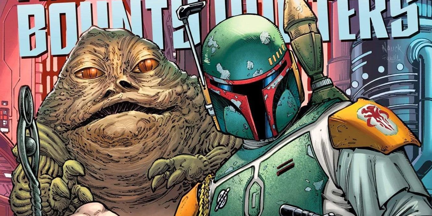 Jabba and Boba Fett on a comic cover together