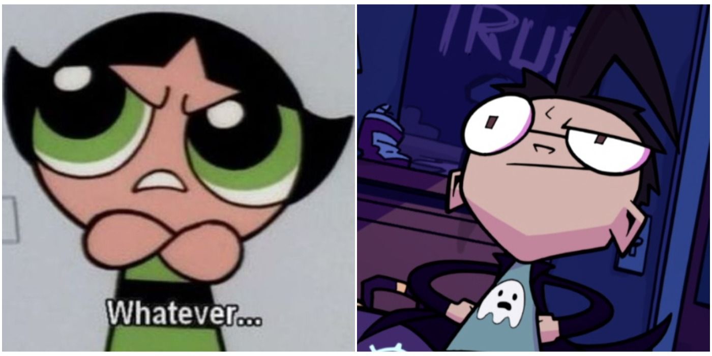 buttercup from the powerpuff girls and dib membrane from invader zim