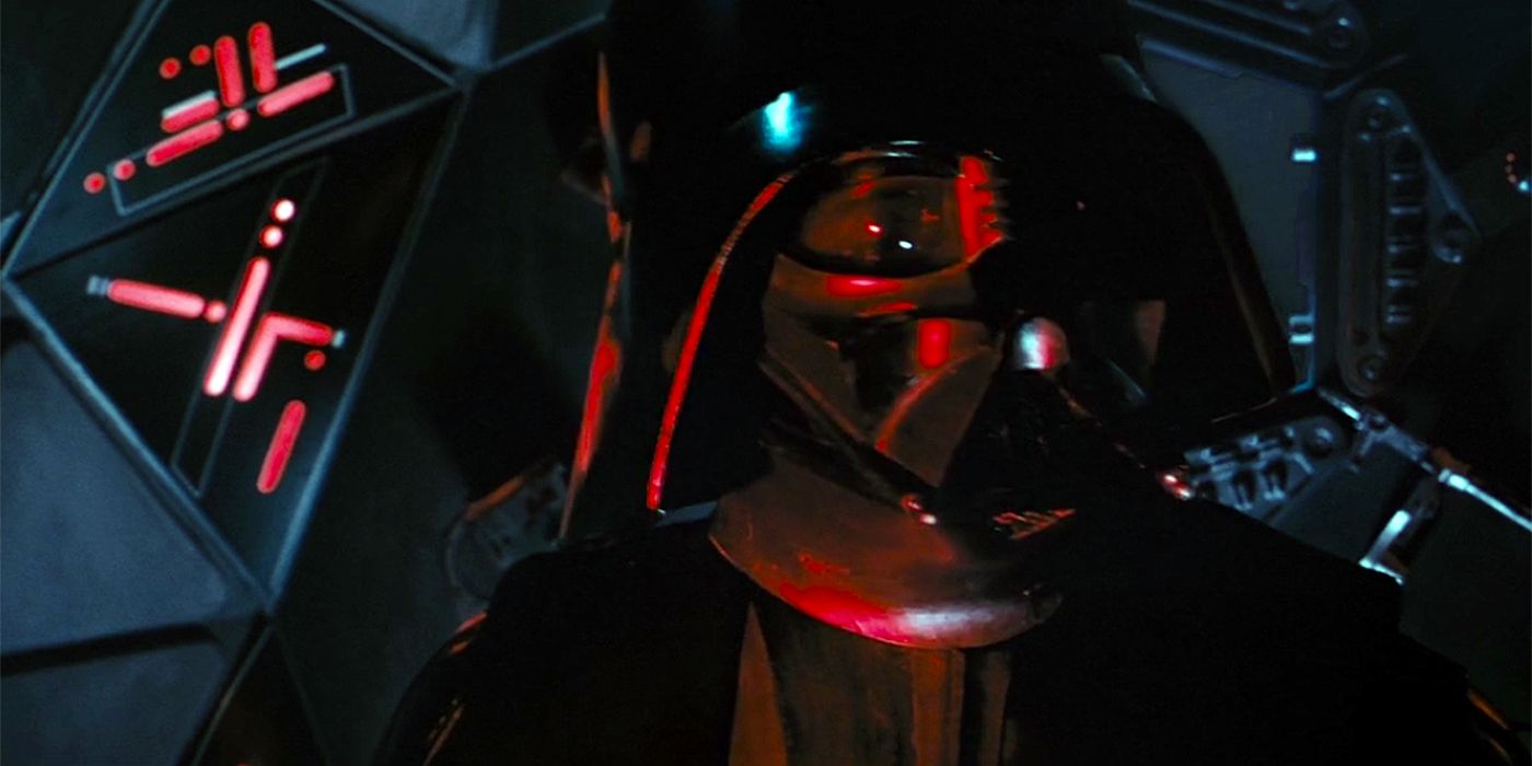 Darth Vader, under fire by the Millennium Falcon in Star Wars: A New Hope