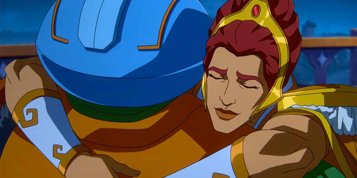 Man-At-Arms and Teela in Masters of the Universe: Revelation