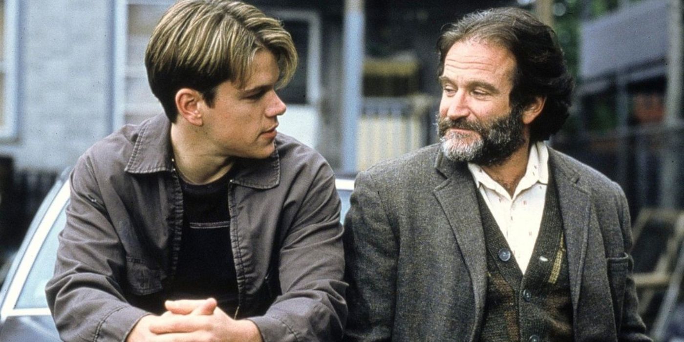 Will and and Sean looking at each other in Good Will Hunting