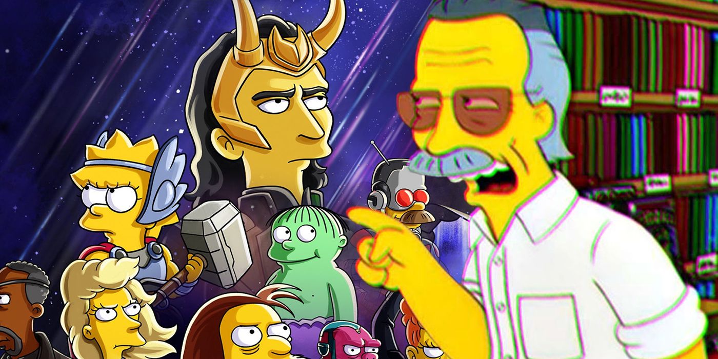 Stan Lee from The Simpsons over The Good, The Bart, and The Loki poster