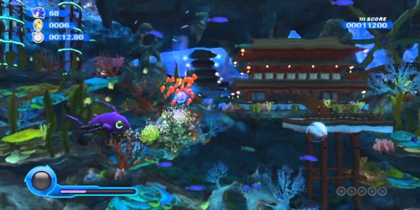 Sonic colors aquarium park underwater