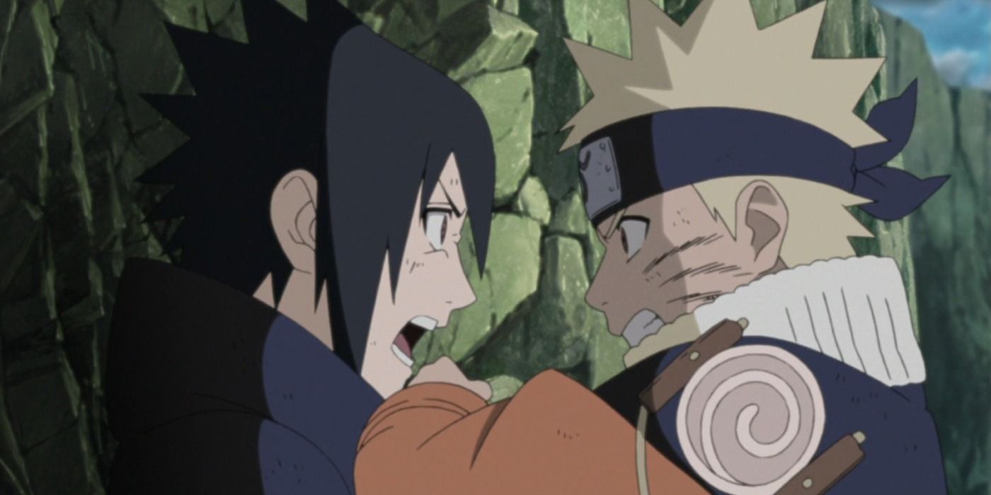 Naruto fights Sasuke
