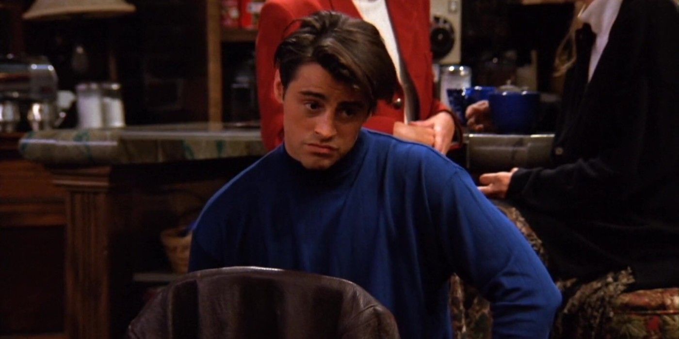 Joey TribbianI looking skeptical in Season 1 of Friends